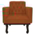 Kit Diva Recamier Juliana 160cm Lado Direito e 01 Poltrona Classic Suede Terracota - Amarena Móveis