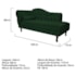 Kit Diva Recamier Juliana 160cm Lado Direito e 01 Poltrona Classic Suede Verde - Amarena Móveis