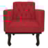 Kit Diva Recamier Juliana 160cm Lado Direito e 01 Poltrona Classic Suede Vermelho - Amarena Móveis