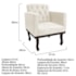 Kit Diva Recamier Juliana 160cm Lado Esquerdo e 01 Poltrona Classic Corano Bege - Amarena Móveis