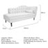 Kit Diva Recamier Juliana 160cm Lado Esquerdo e 01 Poltrona Classic Corano Branco - Amarena Móveis