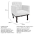 Kit Diva Recamier Juliana 160cm Lado Esquerdo e 01 Poltrona Classic Corano Branco - Amarena Móveis