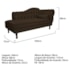 Kit Diva Recamier Juliana 160cm Lado Esquerdo e 01 Poltrona Classic Corano Marrom - Amarena Móveis