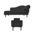 Kit Diva Recamier Juliana 160cm Lado Esquerdo e 01 Poltrona Classic Corano Preto - Amarena Móveis
