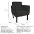 Kit Diva Recamier Juliana 160cm Lado Esquerdo e 01 Poltrona Classic Corano Preto - Amarena Móveis