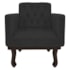 Kit Diva Recamier Juliana 160cm Lado Esquerdo e 01 Poltrona Classic Corano Preto - Amarena Móveis