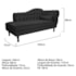Kit Diva Recamier Juliana 160cm Lado Esquerdo e 02 Poltronas Classic Linho Cinza Escuro - Amarena Móveis