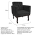 Kit Diva Recamier Juliana 160cm Lado Esquerdo e 02 Poltronas Classic Linho Cinza Escuro - Amarena Móveis