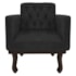Kit Diva Recamier Juliana 160cm Lado Esquerdo e 02 Poltronas Classic Linho Cinza Escuro - Amarena Móveis