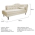 Kit Diva Recamier Juliana 160cm Lado Esquerdo e 02 Poltronas Julia Linho Bege - Amarena Móveis