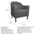 Kit Diva Recamier Juliana 160cm Lado Esquerdo e 02 Poltronas Julia Linho Cinza Escuro - Amarena Móveis
