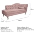 Kit Diva Recamier Juliana 160cm Lado Esquerdo e 02 Poltronas Julia Linho Rosê - Amarena Móveis