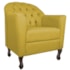 Kit Diva Recamier Juliana 160cm Lado Esquerdo e 02 Poltronas Julia Suede Amarelo - Amarena Móveis