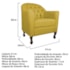 Kit Diva Recamier Juliana 160cm Lado Esquerdo e 02 Poltronas Julia Suede Amarelo - Amarena Móveis