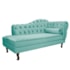 Kit Diva Recamier Juliana 160cm Lado Esquerdo e 02 Poltronas Julia Suede Azul Tiffany - Amarena Móveis