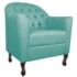 Kit Diva Recamier Juliana 160cm Lado Esquerdo e 02 Poltronas Julia Suede Azul Tiffany - Amarena Móveis
