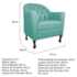 Kit Diva Recamier Juliana 160cm Lado Esquerdo e 02 Poltronas Julia Suede Azul Tiffany - Amarena Móveis