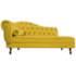 Kit Diva Recamier Juliana 185cm Lado Direito e 02 Poltronas Classic Suede Amarelo - Amarena Móveis