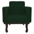 Kit Diva Recamier Juliana 185cm Lado Direito e 02 Poltronas Classic Suede Verde - Amarena Móveis