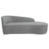 Kit Divã Recamier Orgânico França 140cm Lado Direito e 2 Poltronas Amore Bouclé Cinza