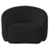Kit Divã Recamier Orgânico França 140cm Lado Direito e 2 Poltronas Amore Bouclé Preto