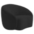 Kit Divã Recamier Orgânico França 140cm Lado Direito e 2 Poltronas Amore Bouclé Preto