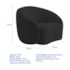Kit Divã Recamier Orgânico França 140cm Lado Direito e 2 Poltronas Amore Bouclé Preto