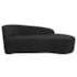 Kit Divã Recamier Orgânico França 140cm Lado Direito e 2 Poltronas Amore Bouclé Preto