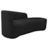 Kit Divã Recamier Orgânico França 140cm Lado Direito e 2 Poltronas Amore Bouclé Preto
