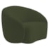 Kit Divã Recamier Orgânico França 140cm Lado Direito e 2 Poltronas Amore Linho Verde
