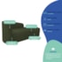Kit Divã Recamier Orgânico França 140cm Lado Direito e 2 Poltronas Amore Linho Verde