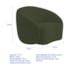 Kit Divã Recamier Orgânico França 140cm Lado Direito e 2 Poltronas Amore Linho Verde