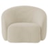Kit Divã Recamier Orgânico França 140cm Lado Esquerdo e 2 Poltronas Amore Bouclé Bege