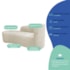 Kit Divã Recamier Orgânico França 140cm Lado Esquerdo e 2 Poltronas Amore Bouclé Bege
