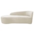 Kit Divã Recamier Orgânico França 140cm Lado Esquerdo e 2 Poltronas Amore Bouclé Bege