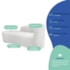 Kit Divã Recamier Orgânico França 140cm Lado Esquerdo e 2 Poltronas Amore Bouclé Branco