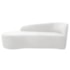 Kit Divã Recamier Orgânico França 140cm Lado Esquerdo e 2 Poltronas Amore Bouclé Branco