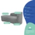Kit Divã Recamier Orgânico França 140cm Lado Esquerdo e 2 Poltronas Amore Bouclé Cinza