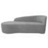 Kit Divã Recamier Orgânico França 140cm Lado Esquerdo e 2 Poltronas Amore Bouclé Cinza