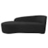 Kit Divã Recamier Orgânico França 140cm Lado Esquerdo e 2 Poltronas Amore Bouclé Preto