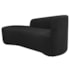 Kit Divã Recamier Orgânico França 140cm Lado Esquerdo e 2 Poltronas Amore Bouclé Preto