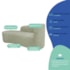 Kit Divã Recamier Orgânico França 140cm Lado Esquerdo e 2 Poltronas Amore Bouclé Verde Oliva