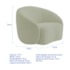 Kit Divã Recamier Orgânico França 140cm Lado Esquerdo e 2 Poltronas Amore Bouclé Verde Oliva