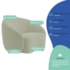 Kit Divã Recamier Orgânico França 140cm Lado Esquerdo e 2 Poltronas Amore Bouclé Verde Oliva