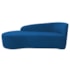 Kit Divã Recamier Orgânico França 140cm Lado Esquerdo e 2 Poltronas Amore Linho Azul Royal