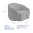 Kit Divã Recamier Orgânico França 140cm Lado Esquerdo e 2 Poltronas Amore Linho Cinza Claro