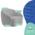 Kit Divã Recamier Orgânico França 140cm Lado Esquerdo e 2 Poltronas Amore Linho Cinza Claro