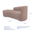 Kit Divã Recamier Orgânico França 140cm Lado Esquerdo e 2 Poltronas Amore Linho Rosê