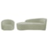 Kit Divã Recamier Orgânico França 140cm Lado Esquerdo e Poltrona Amore Bouclé Verde Oliva
