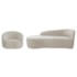 Kit Divã Recamier Orgânico França 140cm Lado Esquerdo e Poltrona Amore Linho Bege